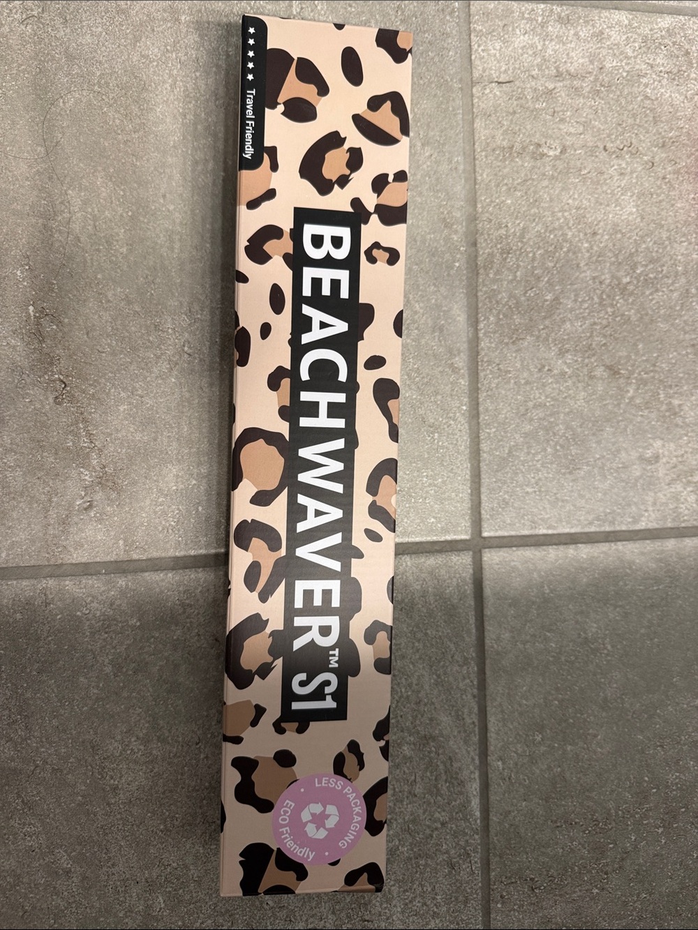 Beachwaver S1 Leopard Travel-Friendly Hair Styling Iron - Beige & Brown